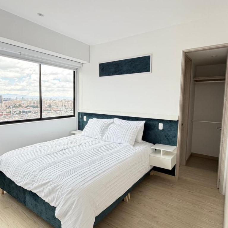 Apartamento moderno en el norte de Bogotá con Wi-Fi rápido y parking gratis - Apartamento Deluxe de 1 dormitorio con vistas a la ciudad - 11
