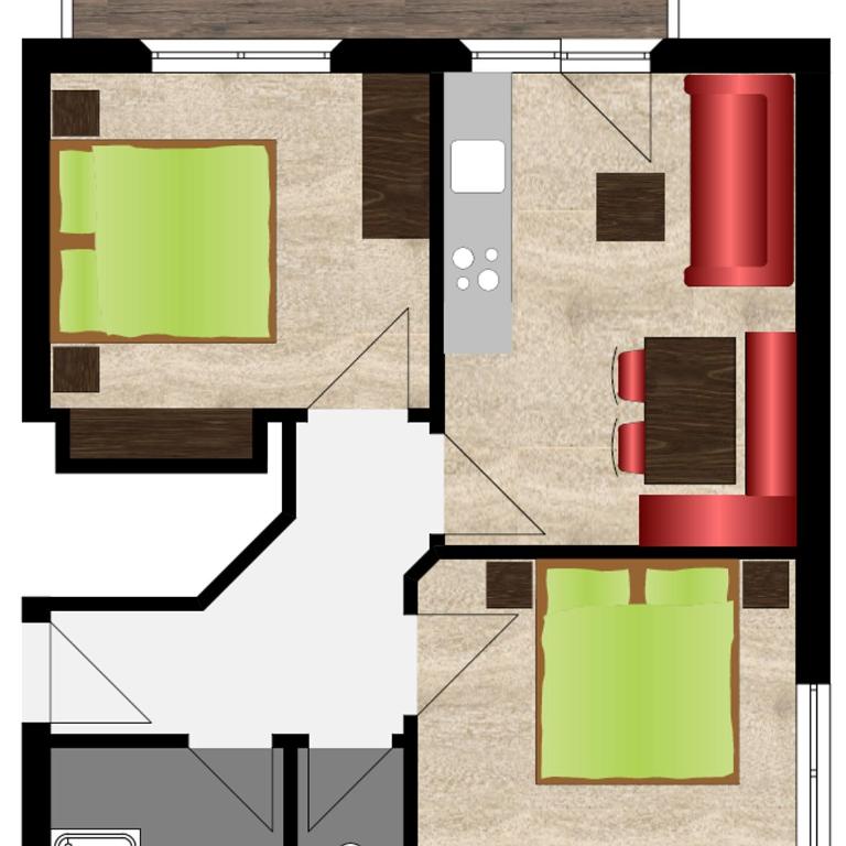 Chasa Monthani - Apartment A mit 2 Schlafzimmern und Balkon - 10
