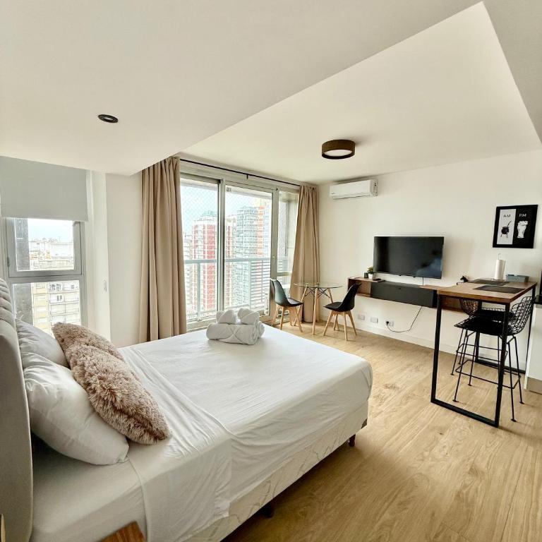 MarDelSuites - Studio Moderno Premium Piso 14 - Vista al Mar, Pileta, Cochera, AC, 2min Playa - Studio Apartment with Sea View - 36