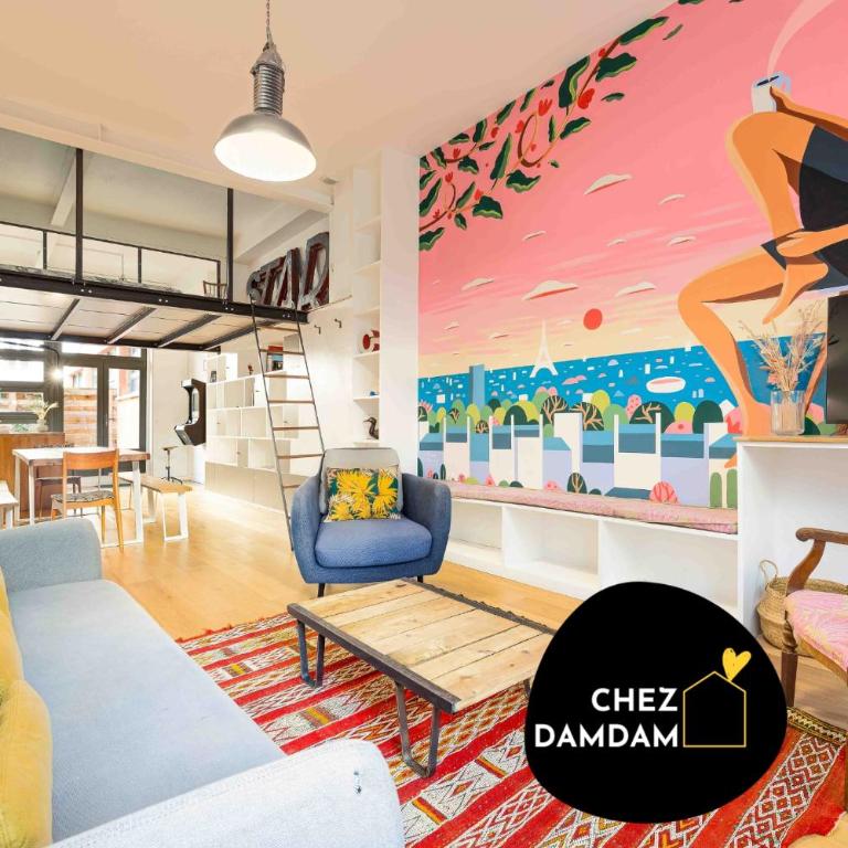 CHEZDAMDAM - le Loft du Stade - 6 chambres - terrasse - arcade - Apartamento - 1