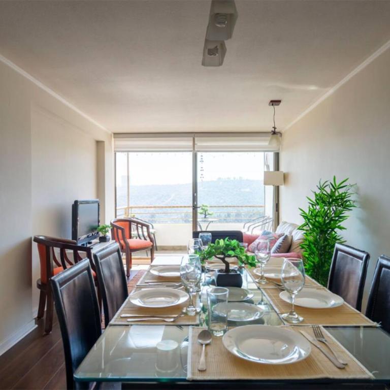 Viña del Mar Depto cercano al Mall Marina playa a 5 minutos en auto vista al mar WiFi estacionamiento - Three-Bedroom Standard Apartment - 19