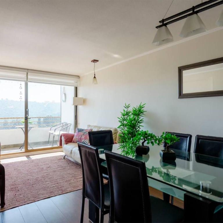 Viña del Mar Depto cercano al Mall Marina playa a 5 minutos en auto vista al mar WiFi estacionamiento - Three-Bedroom Standard Apartment - 18
