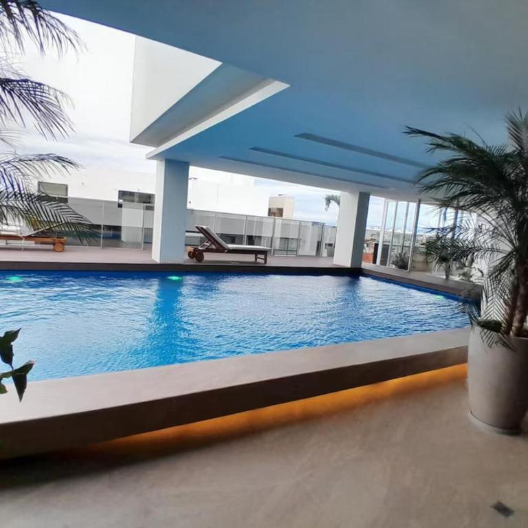 DEPARTAMENTO EN EQUIPETROL CON PISCINA ATEMPERADA- GYM Y PARQUEO GRATIS, CERCA DEL VENTURA MALL , LOS TAJIBOS, MANZANA 40 y SUPERMERCADOS - Apartamento de 1 dormitorio - 30