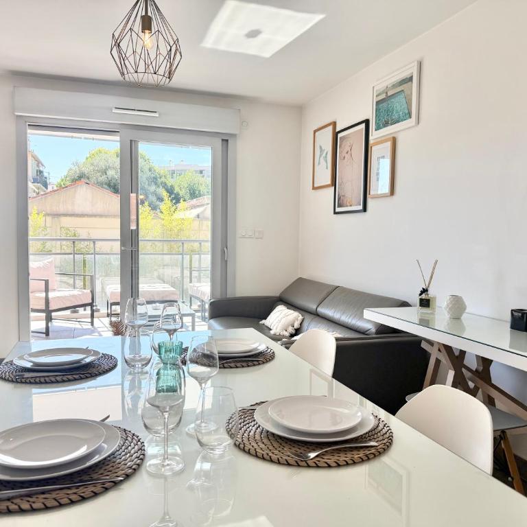 T2 - piscine - garage privé - 5 min de Cannes - Appartement 1 Chambre - 7