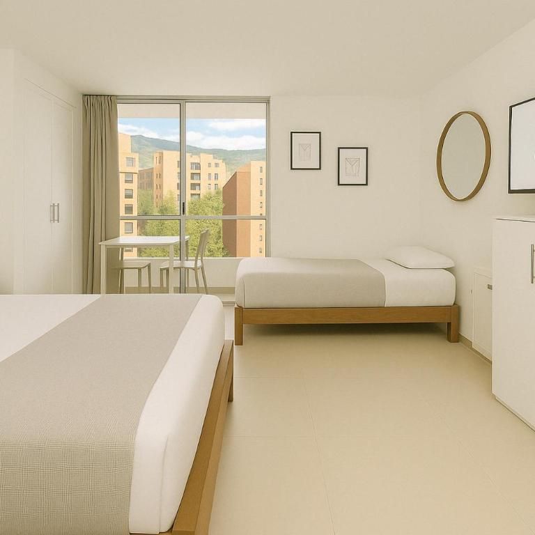 Edificio La Frontera - Vista El Poblado Free Parking & Wifi Recep 24 h - Suite Doble Estándar - 1