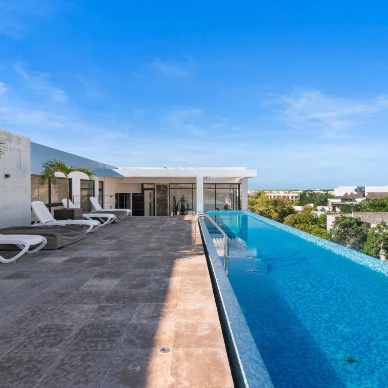Nuevo Estudio con terraza totalmente equipado Tulum Aldea Zama - Apartamento de 1 dormitorio - 45