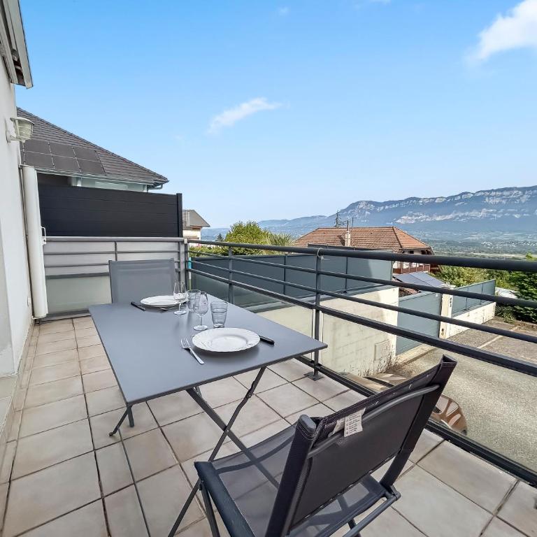 Terrasse, Parking privé, Vue lac & montagne - Appartement 1 Chambre avec Balcon - 7