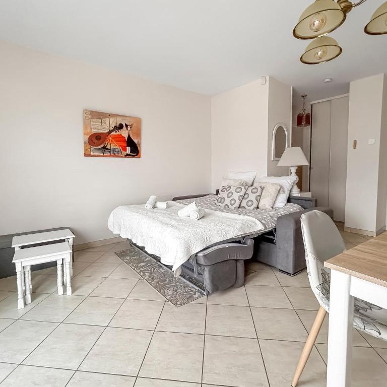 Terrasse, Parking privé, Vue lac & montagne - Appartement 1 Chambre avec Balcon - 15