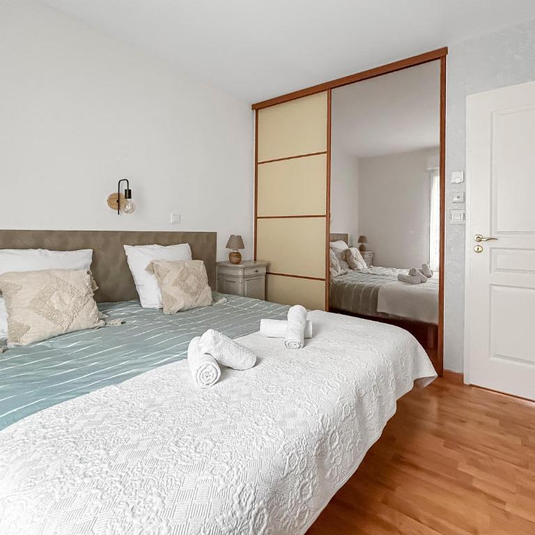 Terrasse, Parking privé, Vue lac & montagne - Appartement 1 Chambre avec Balcon - 21
