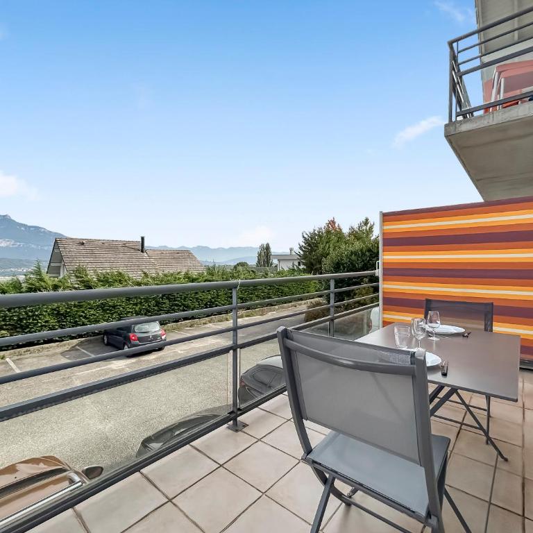 Terrasse, Parking privé, Vue lac & montagne - Appartement 1 Chambre avec Balcon - 8