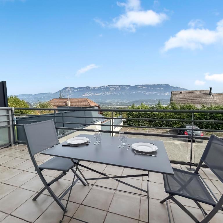 Terrasse, Parking privé, Vue lac & montagne - Appartement 1 Chambre avec Balcon - 1