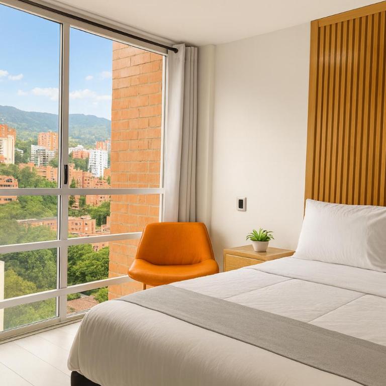 Edificio La Frontera - Vista El Poblado Free Parking & Wifi Recep 24 h - Suite con vistas a la ciudad - 1