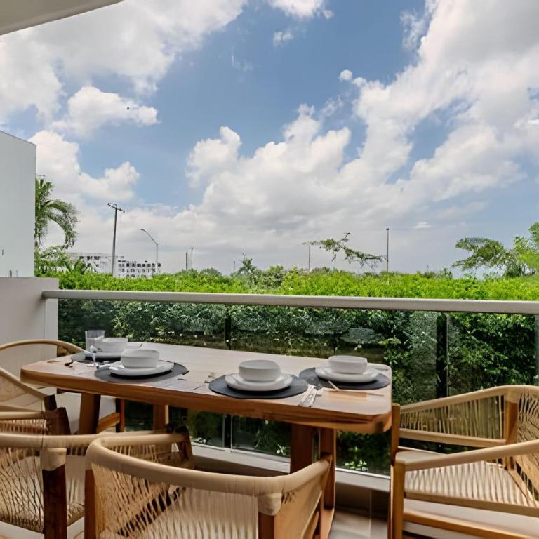 1 k Baia Kristal lujoso y nuevo 2 alcobas Prive 2 - Deluxe Two-Bedroom Apartment with Garden View - 21