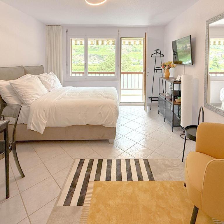 Hôtel des Bains de Saillon - Studio Élégance Famille - 3
