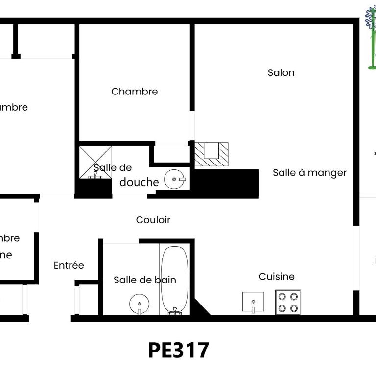 PE317 - 4 pieces 6 a 7 pers proximite centre - Apartment mit 3 Schlafzimmern und Bergblick - 3