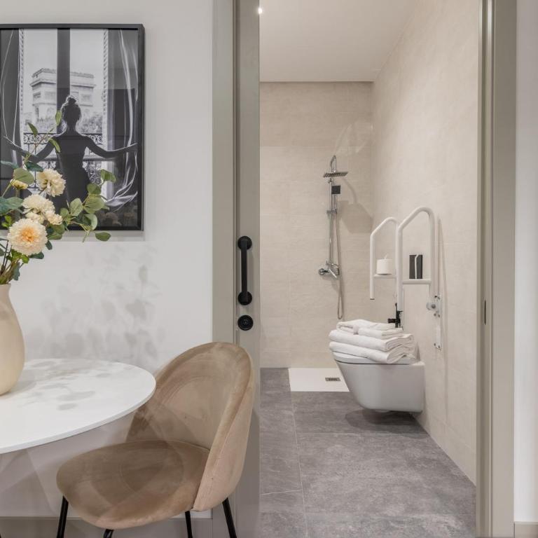 2 single beds in Chamberi - One-Bedroom Apartment - 9