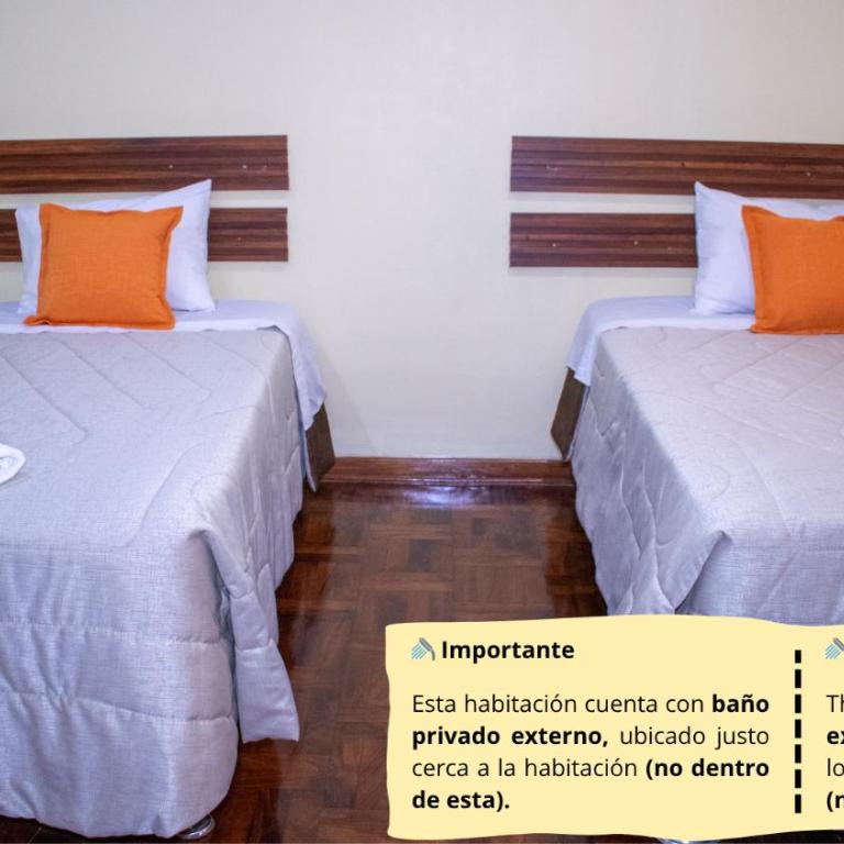 Posada Miraflores - Habitación Doble con baño privado externo - 2 camas - 9