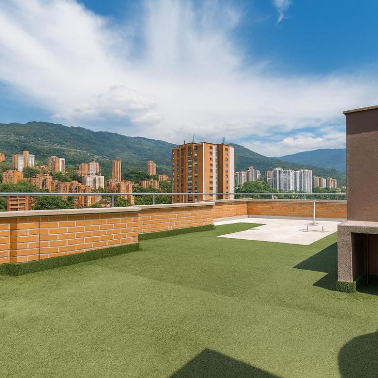 Edificio La Frontera - Vista El Poblado Free Parking & Wifi Recep 24 h - Estudio con cama extragrande y sofá cama - 5