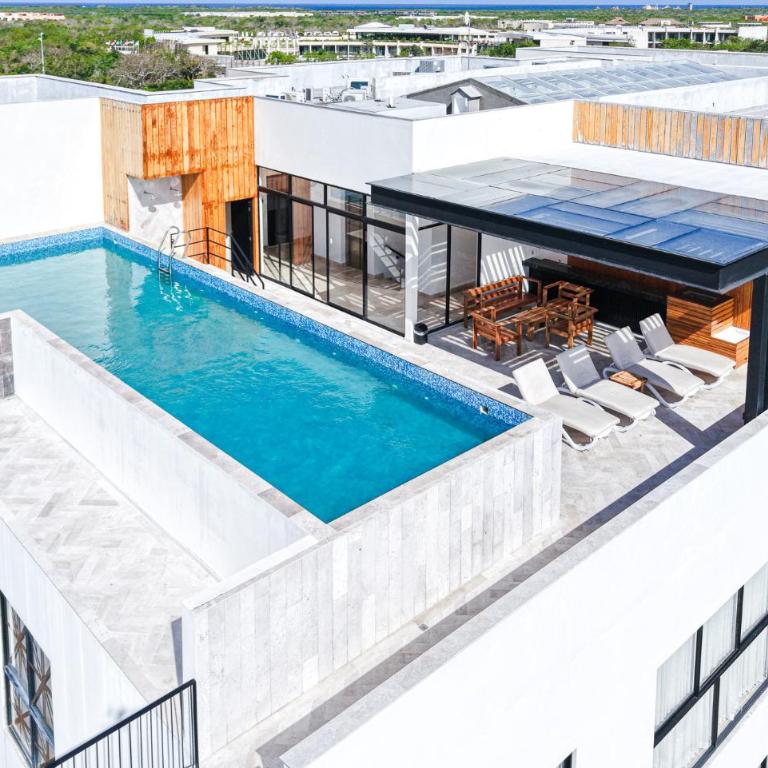 Aldea Zama Apartment King Bed Sofa Kitchen Full Gym Wifi Cinema - One-Bedroom Deluxe Apartment - 20