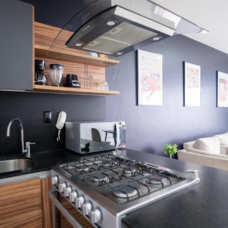 Colonia Americana Patio privado King WiFi Cerca Chapultepec - Two-Bedroom Apartment - 53