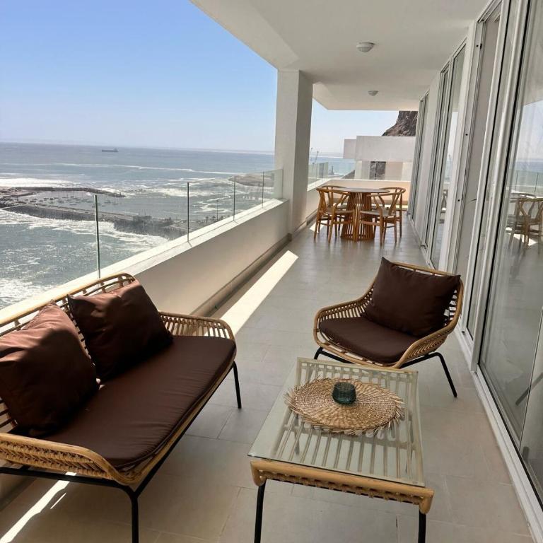 Moderno depa con vista al mar Playa El Laucho - Three-Bedroom Apartment with Sea View - 4