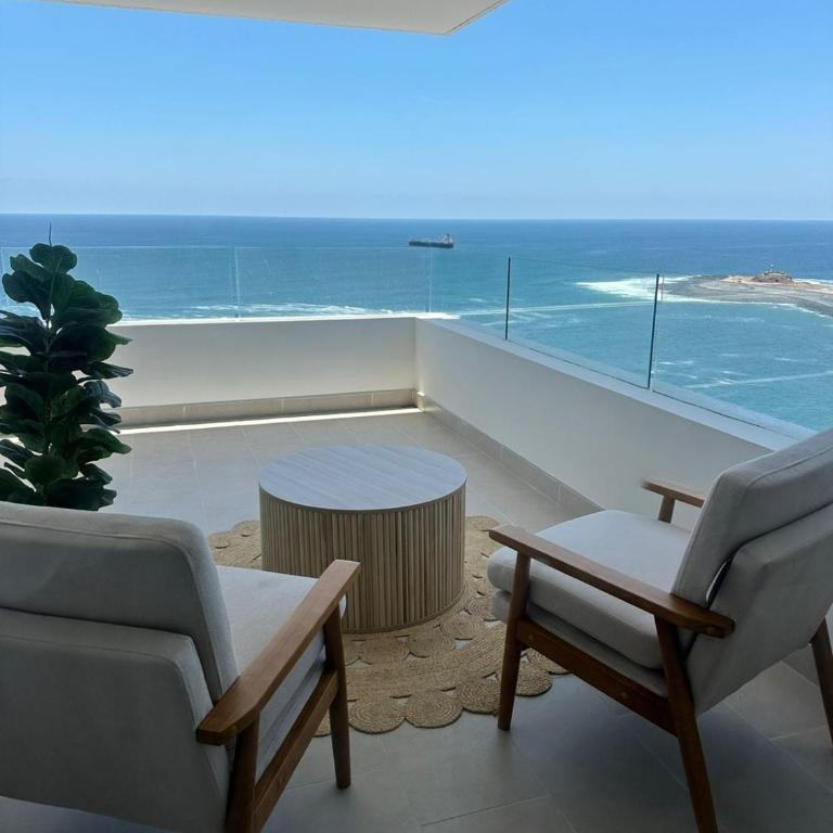Moderno depa con vista al mar Playa El Laucho - Three-Bedroom Apartment with Sea View - 8