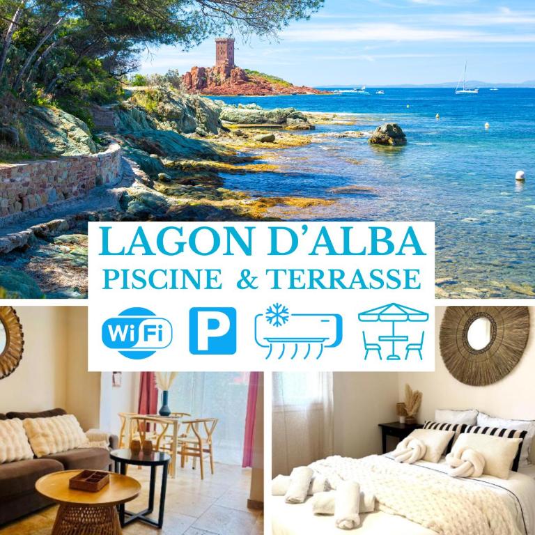 LAGON BLEU - Proche Gare Routière - Terrasse & Piscine - 3Km PLAGE - PARKING & WIFI Gratuit - OFFRE SPECIALE - One-Bedroom Apartment - 4