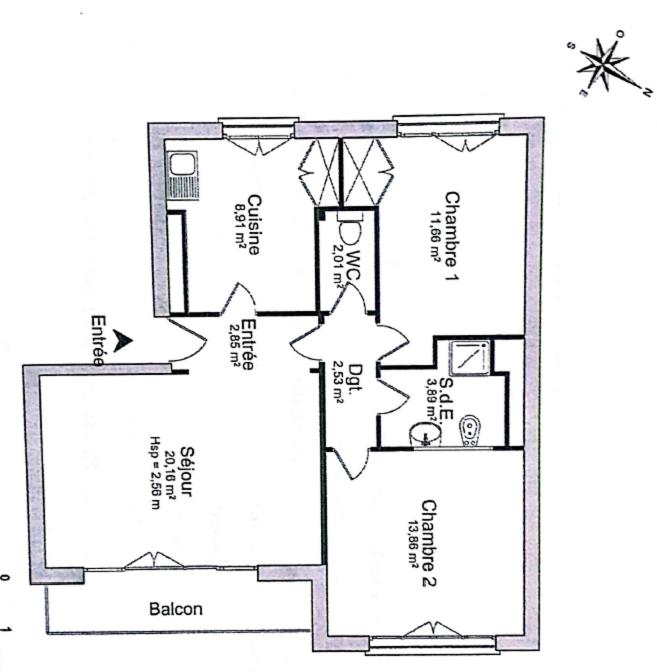 Appartement 2 chambres avec balcon à Saint Nazaire centre ville, proche plage - Appartement 2 Chambres - 12