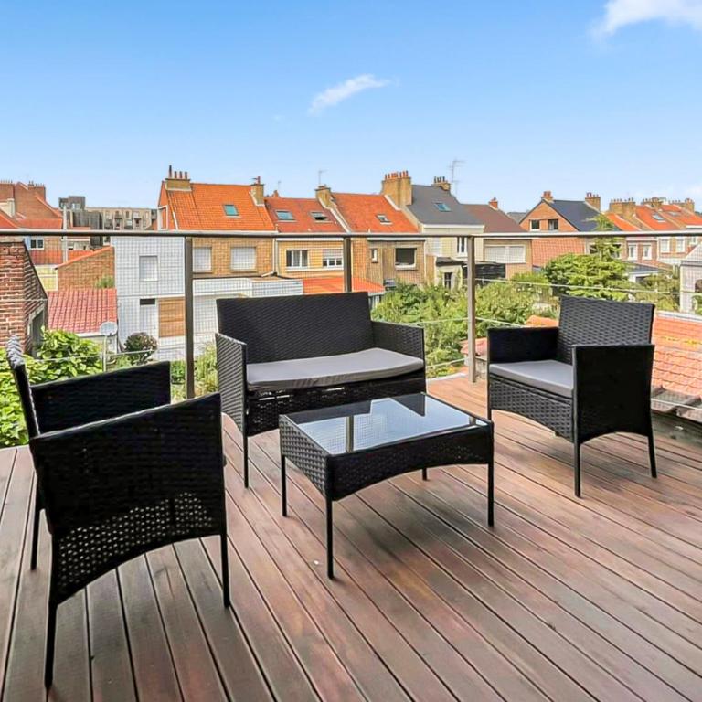 Terrasse exterieure, digue de mer Malo a 800m, capacité 4 personnes, 1 chambre, Rénové - Apartment mit 1 Schlafzimmer und Terrasse - 26