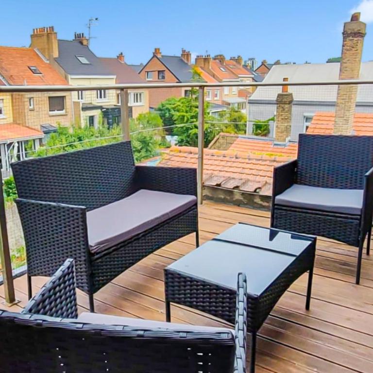 Terrasse exterieure, digue de mer Malo a 800m, capacité 4 personnes, 1 chambre, Rénové - Apartment mit 1 Schlafzimmer und Terrasse - 7