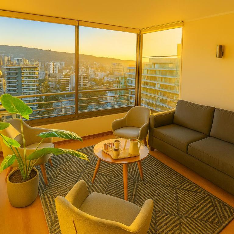 Departamento en mejor ubicación de Viña piscina climatizada y parking privado - One-Bedroom Apartment - 8