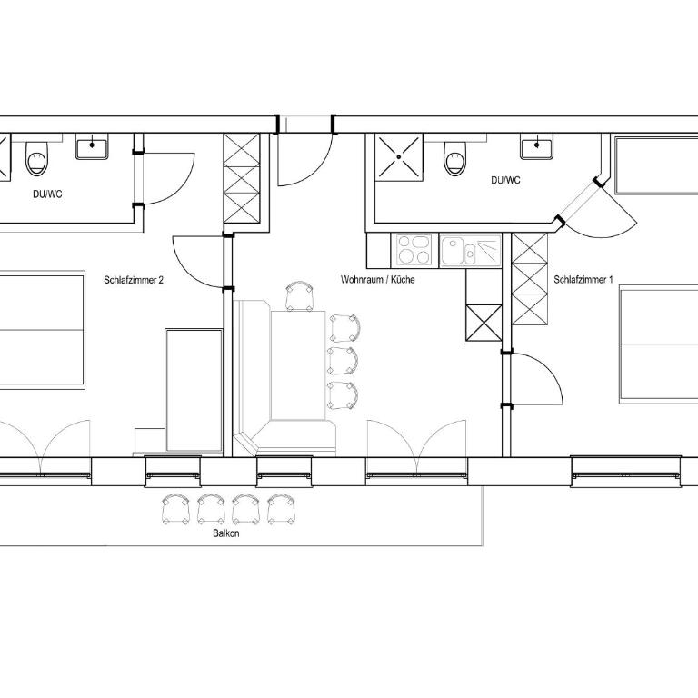 Ferienwohnungen Egger - Apartment mit 2 Schlafzimmern und Balkon - 3