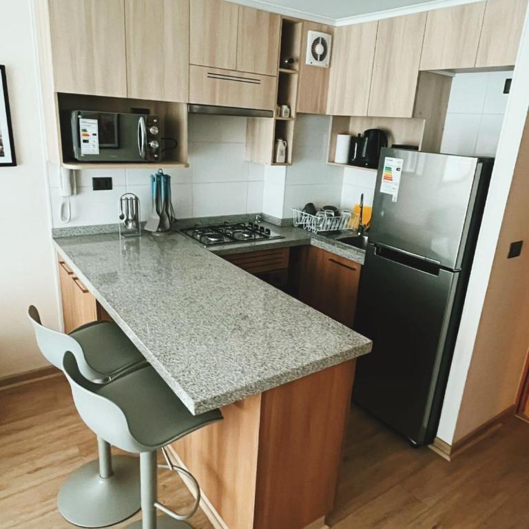 Moderno Depto con Terraza, Estacionamiento y Piscina, La Cisterna - Apartamento de 1 dormitorio - 6