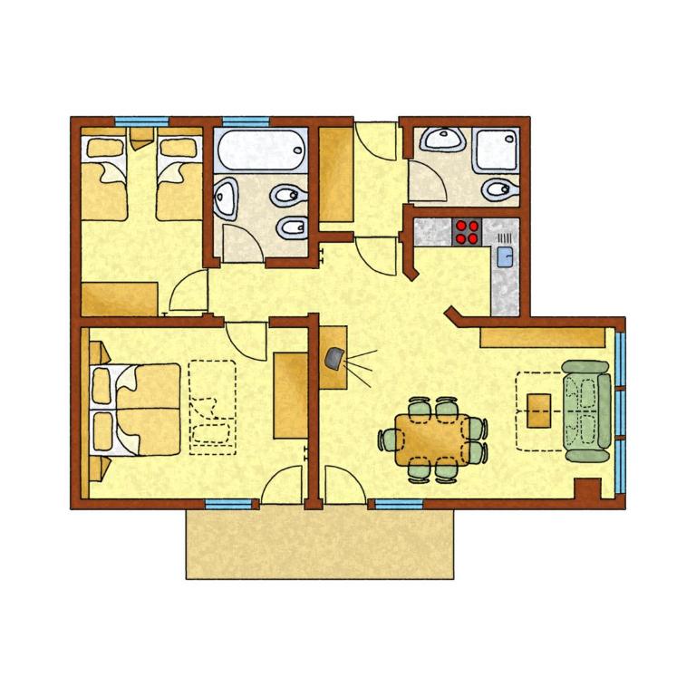 Appartements Erika - Appartamento con 2 Camere da Letto - 1