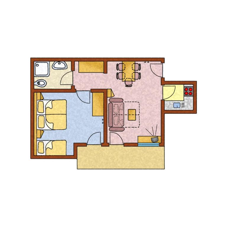 Appartements Erika - Appartamento con 1 Camera da Letto - 5