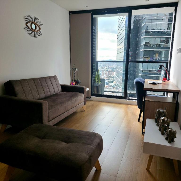 Penthouse View, Piso 17, Balcon y Parking, Usaquen - Apartamento Deluxe de 1 dormitorio con vistas a la ciudad - 13