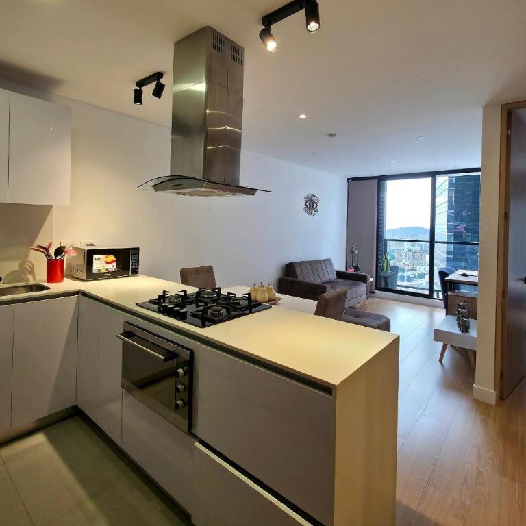 Penthouse View, Piso 17, Balcon y Parking, Usaquen - Apartamento Deluxe de 1 dormitorio con vistas a la ciudad - 28