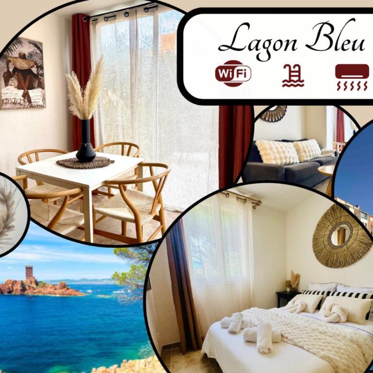 LAGON BLEU - Proche Gare Routière - Terrasse & Piscine - 3Km PLAGE - PARKING & WIFI Gratuit - OFFRE SPECIALE - One-Bedroom Apartment - 6