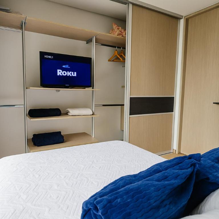 Apartaestudio cerca centros comerciales -Refugio romantico - Apartamento de 1 Dormitorio con balcón y vistas a la ciudad - 9