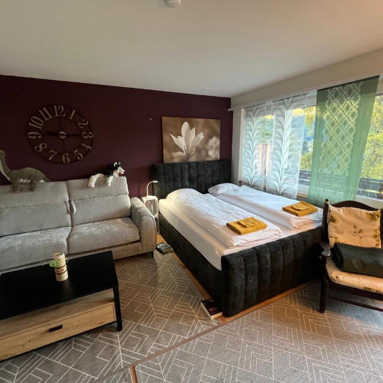 Leukerbad TOP, Thermalquellen, Skigebiet - Appartement 1 Chambre avec Balcon - 4