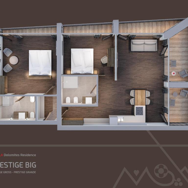 Aquila Dolomites Residence - Appartamento con 2 Camere da Letto (4-6 Adulti) - 7