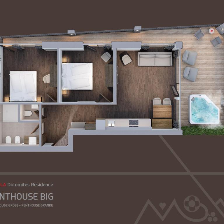 Aquila Dolomites Residence - Appartamento Attico con 2 Camere da Letto e Terrazza (4-6 Adulti) - 13