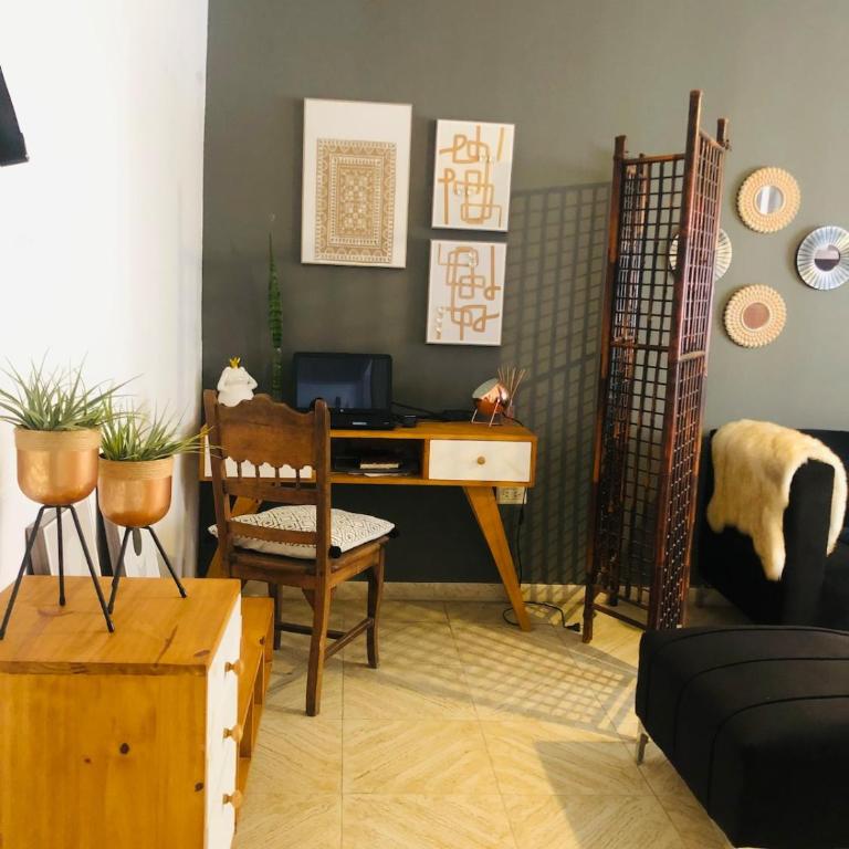 Departamento con cochera terraza y asador - Apartamento de 1 dormitorio - 1