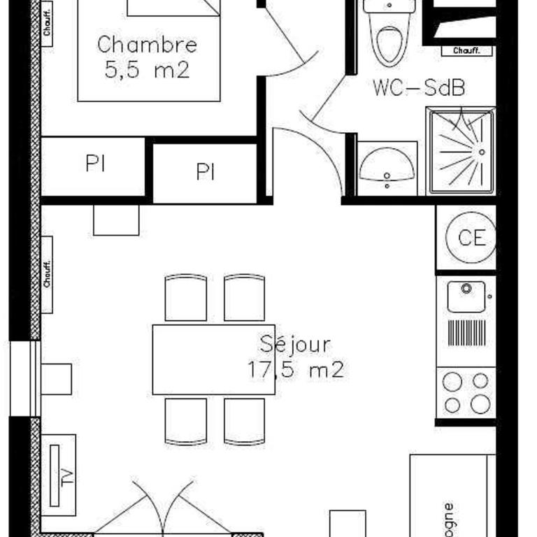 Appartement avec balcon, animaux admis, parking inclus - Apartment mit 1 Schlafzimmer - 6