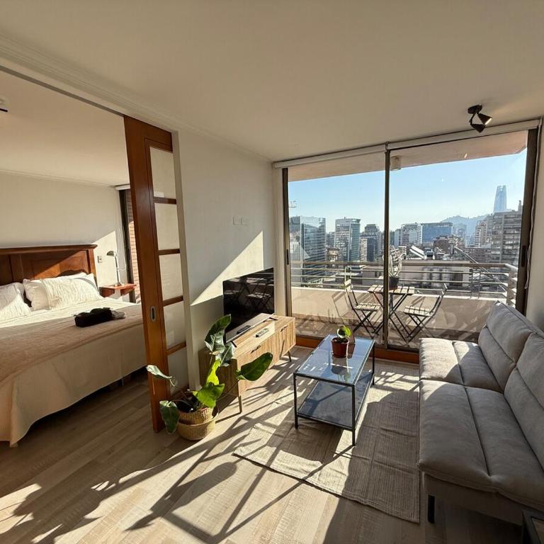 Las Condes Skyline Steps from Parque Arauco - Apartamento de 1 dormitorio - 1