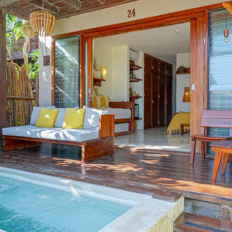 La Zebra Tulum, a Small Luxury Hotel - Suite con piscina pequeña y vistas al mar - Planta baja - 5