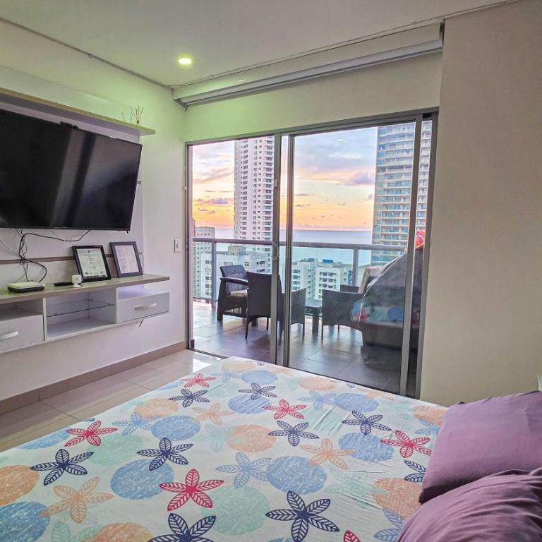 Great apartment in Bocagrande with sunset & beach view - Apartamento de 1 dormitorio - 85