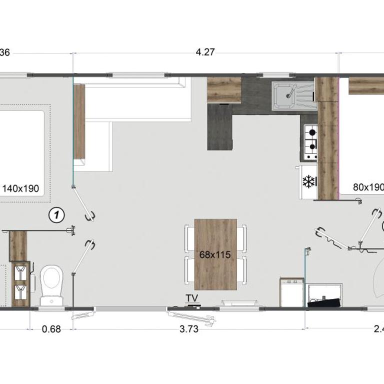 Camping Les Castors - Mobile Home - 1
