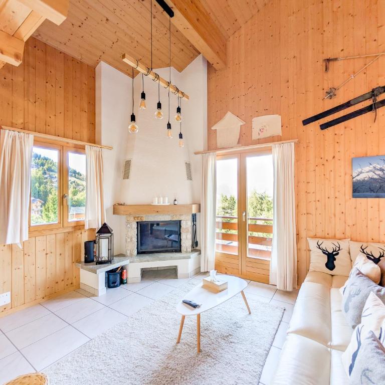 Grand chalet familial avec cheminée à La Tzoumaz - Chalet - 26
