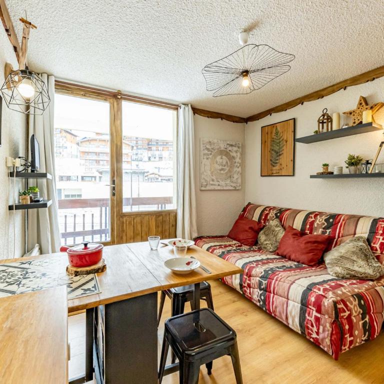 Studio moderne 4 pers. pied des pistes, parking gratuit - FR-1-807-45 - Estudio - 4